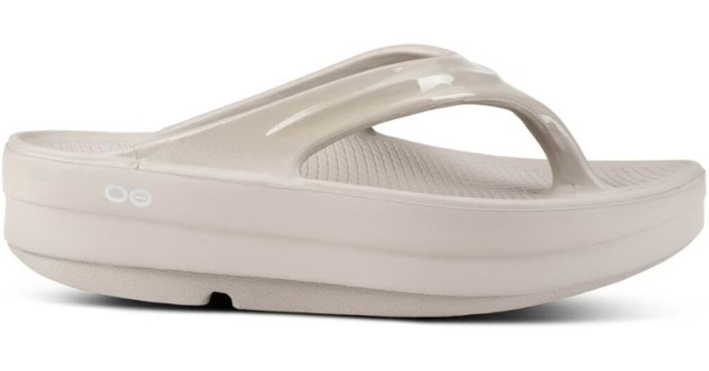 OOOFOS OOMega Flip-Flops in nomad colorway.